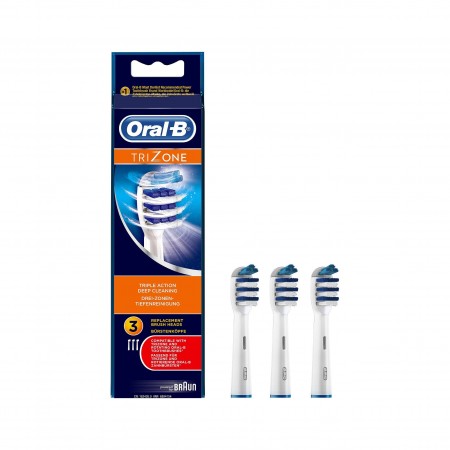 OraB Trizone Eb30/3 Refill 3 testine di ricambio per spazzolino elettrico