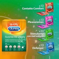 Durex Surprise Me Variety - Mix di profilattici Durex confezione da 40 pezzi